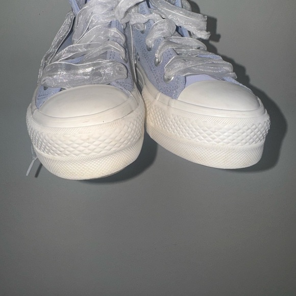 Converse Chuck Taylor All Star Lift Platform Suede Shimmer Lilac WMN SZ 6 Used - Picture 4 of 8